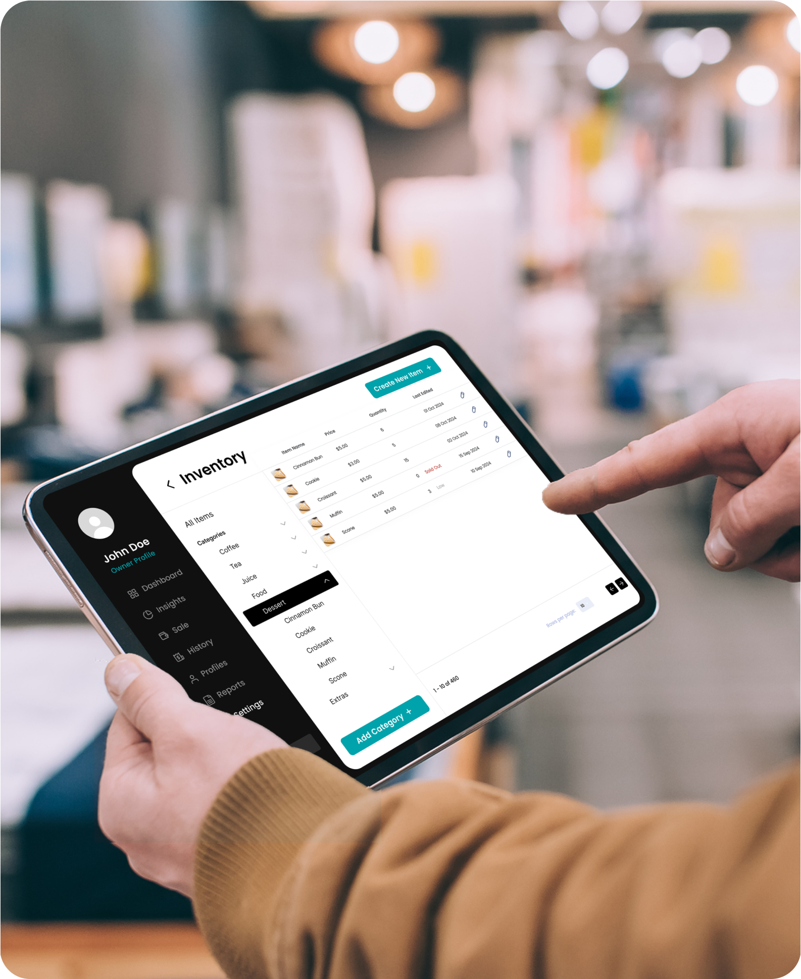 User using POS App